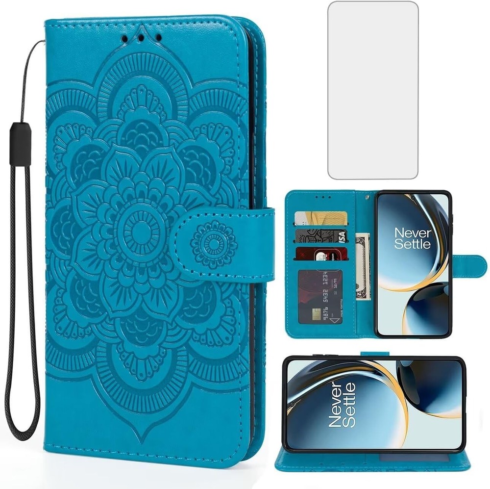 Case for OnePlus N30, OnePlus Nord CE 3 Lite 5G, Oppo K11X Wallet Case Blue