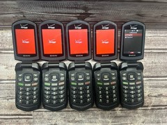 Lot Of 5 Kyocera DuraXV E4520PTT Rugged GPS Waterproof Cell Phone Verizon *Read*