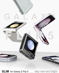 For Samsung Galaxy Z Flip5 Case Clear Ultra-Thin Hard PC Shell Protective Cover