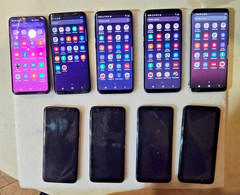 Lot of 9 Samsung Smartphones – Galaxy S8, S9 & S10e –For Parts or Repair “Read!!