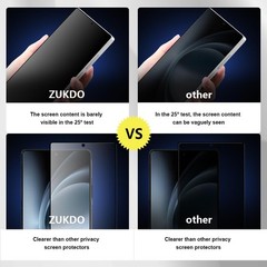 2 Pack Tempered Glass Matte Privacy Screen Protector for Samsung Galaxy S25 Ultr
