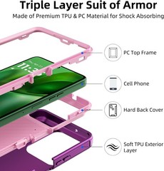 Rugged Heavy Duty Case for Moto G Power 2025 & 2026 6.8 Inch Shockproof Protecti