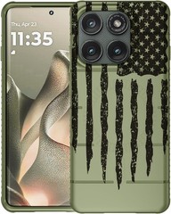 Flex Series for Motorola Edge 2025 Phone Case – Army Green Rugged USA Flag
