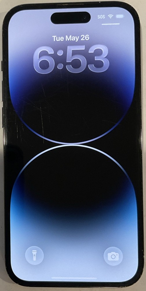 CRACKED BACK GLASS, GSM UNLOCKED BLACK iPhone 14 PRO, 256GB A2650 MQ0N3LL/A.