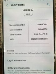 Samsung Galaxy S7 32GB SM-G930A AT&T (BLACK) Very Good Condition Unlocked