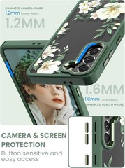 Samsung S21 5G Case Floral Military Grade Drop Tested Hard Back & Soft Edge Cove