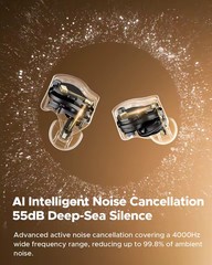 SoundPEATS H3 AI Hybrid 3 Driver Wireless Earbuds 12mm BT 5.4 55dB Adaptive ANC