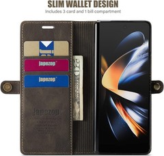 For Samsung Galaxy Z Fold 4 Case Wallet Leather Card Slots Defender Cover-RFID