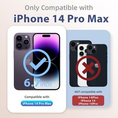 Magnetic Engraved Case for iPhone 14 Pro Max, Slim Liquid Silicone Phone Case