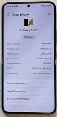 TESTED USED, GSM UNLOCKED SAMSUNG GALAXY S22, SM-S901U 128GB ANDROID SMARTPHONE