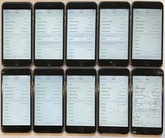 TEN USED GSM UNLOCKED APPLE iPhone 6S, 32GB A1688 MN1M2LL/A PHONES FOR REPAIR