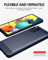 For Galaxy A71 5G case with tempered glass flexible rubber TPU protective case