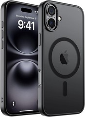 Magnetic for iPhone 16 Plus Case, Military Grade Drop Protection, Black Cover
