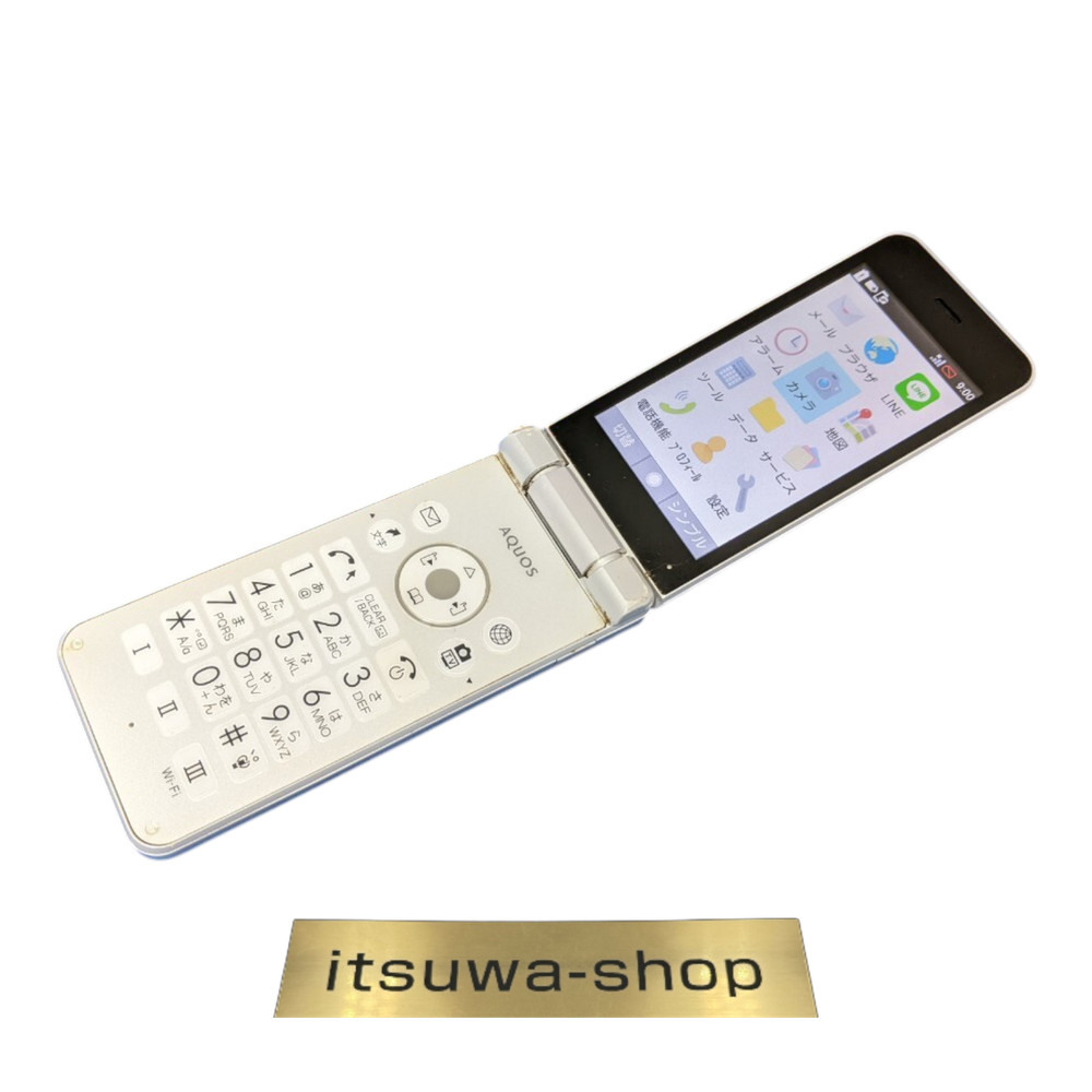 SHARP AQUOS Keitai 2 601SH White 4G SIM-free Flip Phone Mobile microUSB