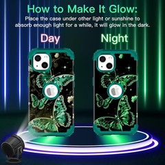 for iPhone 14/13 Case 3 in 1 Shockproof Heavy Duty Rugged Hard PC+Soft Silicone