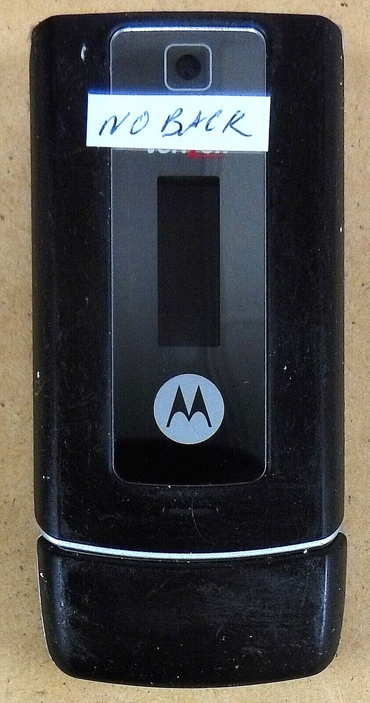 Motorola W385 – Black and Silver ( Verizon ) Rare Cellular Flip Phone – No Back