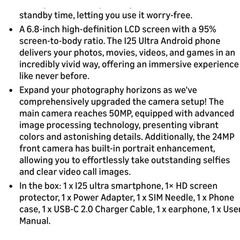 NIB Unlocked 12.5 Ultra Smartphone 8GB+256GB Cell Phone 8-Core Android 6.8-inch