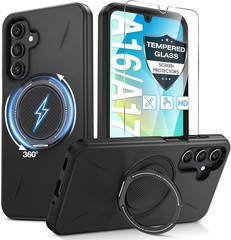 Samsung Galaxy A16/A17 5G Phone Case with 360° Kickstand Ring & Screen Protector