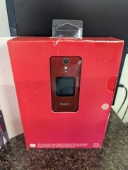 Alcatel Lively Jitterbug 2 Flip Phone Red For Seniors Tested and Works CLEAN