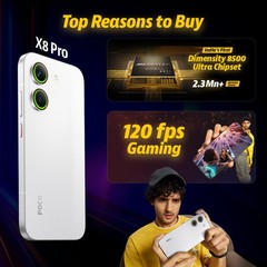 POCO X8 Pro (Black, 256 GB 12GB RAM) Dimensity 8500-Ultra 6.59 ” Global Version.