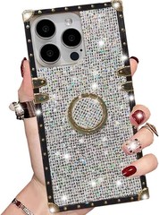 Glitter Kickstand Case for iPhone 16 Pro Max, Cute Luxury Bling Sparkly Diamond