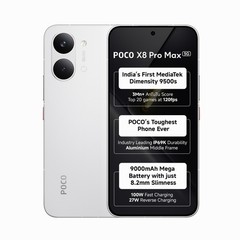 POCO X8 Pro Max White 256GB 12GB RAM Unlocked | Dimensity 9500s | 9000mAh | 50MP