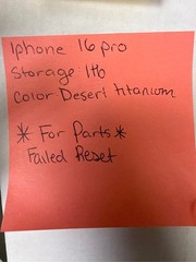 Apple iPhone 16 Pro, US Version, 1TB, Desert Titanium – *For Parts*