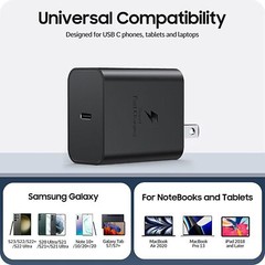 6FT Universal Type-C 45W Fast Charger Wall Adapter For Samsung Galaxy S23 S22 +