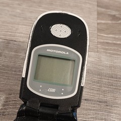 Motorola i530 iDEN Black & White Flip Phone Nextel PTT 💥Parts Or Repair Only💥