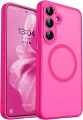 Hot Pink Protective Cover for Samsung Galaxy S25 Plus Case (2025) – Matte Finish