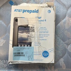 AT&T Calypso 4, 32GB, 6.1″ HD+, Vapor Gray – Prepaid Smartphone Open Box