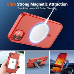 Magnetic for iPhone 12 Mini Case & iPhone 13 Mini Case Slim Translucent Matte Co