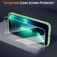 Case for iPhone 13 Pro Max with Screen Protector, Slim Shockproof Light Purple C