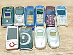 Lots of 10 Pcs Vintage Cell Phones Nokia Samsung Sony Ericsson Mo LG Untested