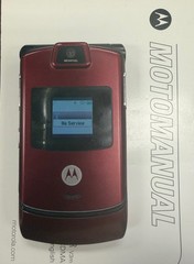 Motorola RAZR V3m – Maroon / Red (CDMA) Cellular Flip Phone -Rare Color 0403-01