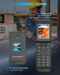 Rugged Flip Phone Unlocked, 4G LTE 2.8” Touchscreen Smart Cell Phone Android 11