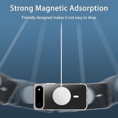 Transparent Shockproof iPhone Air Case, Magnetic, Compatible with Wireless Charg