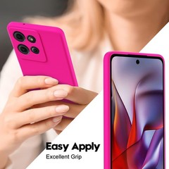 Neon Hot Pink Silicone Case for Motorola Moto G 2025, G Play 2026, G 2026 Phones