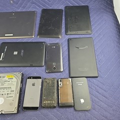 19 pcs Assorted Cell Phones, Tablet Mis. Electronic Parts, Scrap Gold Recovery