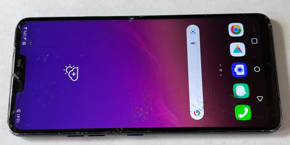 UNLOCKED LG G7 ThinQ LMG710ULM 64GB 4G LTE Smart Phone / T-Mobile h2O LYCA *READ