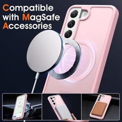 Slim Fit Light Pink Magnetic Case for Samsung Galaxy S25 FE, Shockproof Matte De