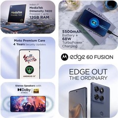 Motorola Edge 60 Fusion 5G (Slipstream 256GB 12GB RAM) OPEN BOX USA STOCK