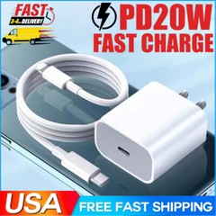 ⚡20W Super Fast Charger +Cable Type C For iPhone X Xs XR 15 14 13 12 11 Pro Max
