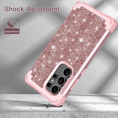 for Galaxy S24 Ultra 5G Case Shockproof Three-Layer Heavy Duty Hybrid Sturdy Cov
