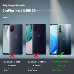 Shockproof Non Slip Case for OnePlus Nord N200 5G 6.49 Inch Heavy Duty Protectio
