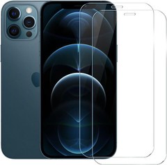 2-Pack Screen Protector for iPhone 12 Pro Max, Clear 9H Tempered Glass Film