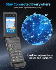 Rugged Flip Phone Unlocked, 4G LTE 2.8” Touchscreen Smart Cell Phone Android 11
