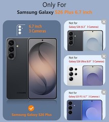 For Samsung Galaxy S26 Plus Case With 1x Screen Protector, Anti Shockproof cover