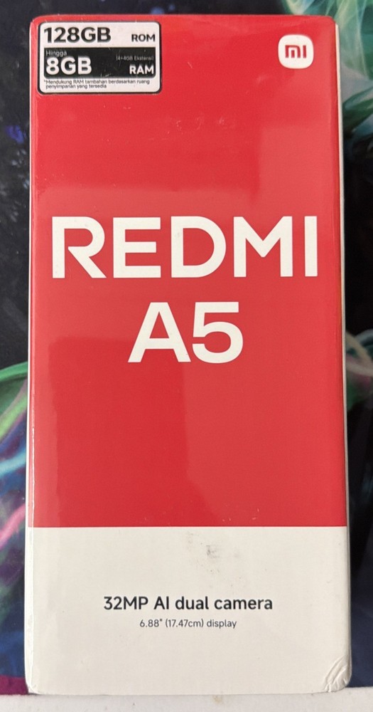 Redmi A5 32MP AI Dual Rear Camera 128GB Unlocked, Midnight Black 4gb + 4gb