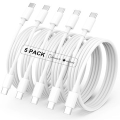60W USB-C Fast Charger Adapter 5 Pack with 6FT Cable for iPhone 17/16